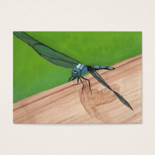Dragonfly en una tarjeta de comercio de artistas f