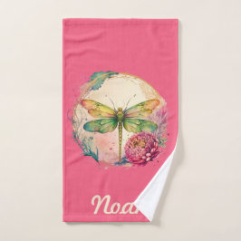 Dragonfly floral elegante con nombre personalizado