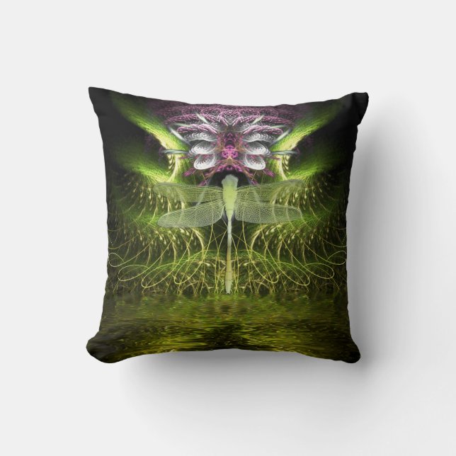 Dragonfly Fractal Magic Jumbo Cushion | Cojín (Anverso)