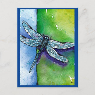 Dragonfly, insectos, naturaleza, postal del lago n