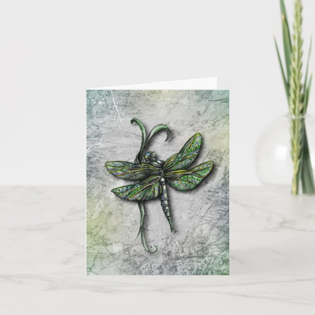 Dragonfly Notecard o tarjeta de felicitación (Anverso)