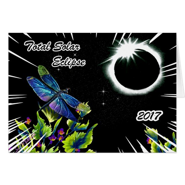 Dragonfly observando el eclipse solar total 2017 (Anverso (Horizontal))