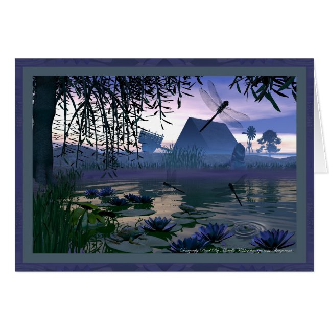 Dragonfly Pond Card (Anverso (Horizontal))