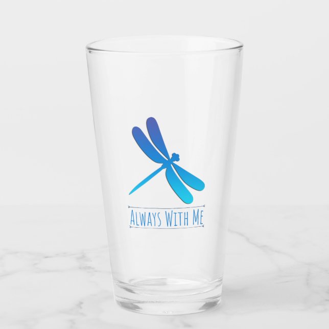 Dragonfly - Siempre conmigo - Azul - Tumbler de vi (Anverso)