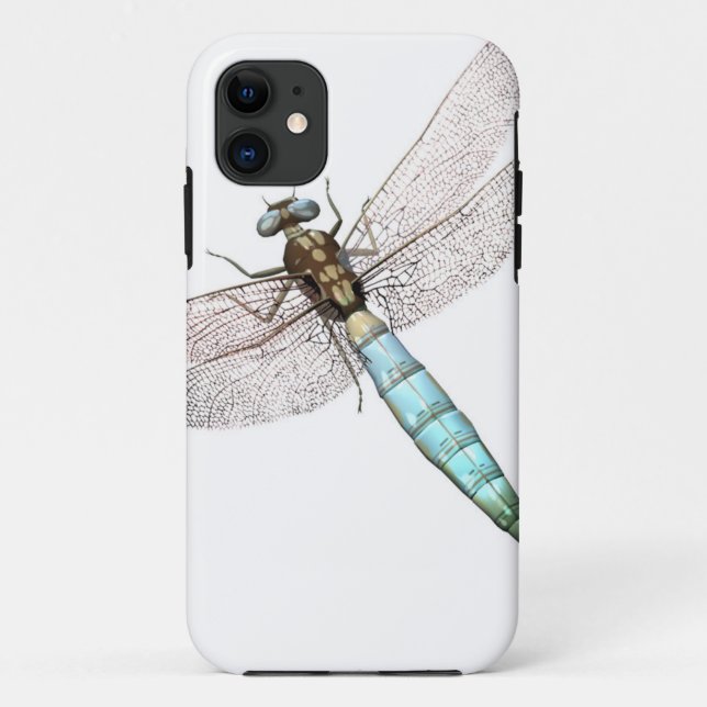 Dragonfly sobre estuche para iPhone de Funda blanc (Reverso)