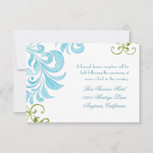 Dragonfly Swirls Scroll Moda Invitación floral mod