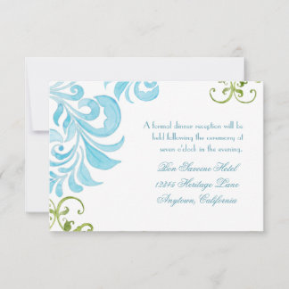 Dragonfly Swirls Scroll Moda Invitación floral mod