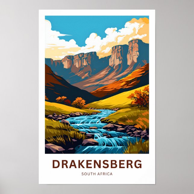 Drakensberg Impresión de viajes en Sudáfrica (Frente)