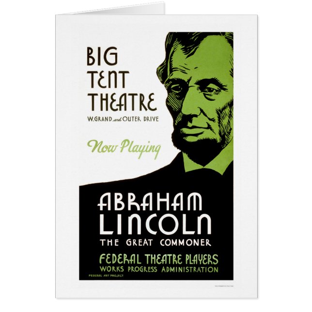 Drama de Abraham Lincoln WPA 1936 (Frente)