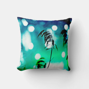 Drama de hierba azul y verde Cojines decorativos d