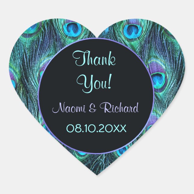 Drama de pluma de pavo real - Gracias Sello - Pers (Anverso)