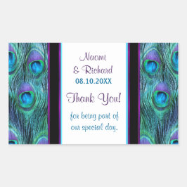 Drama de pluma de pavo real - Gracias Sello - Pers