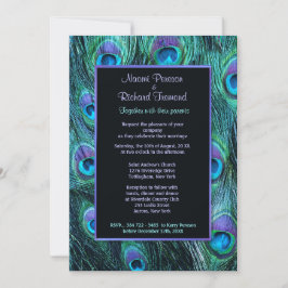 Drama de plumas de pavo real - Invitación a la bod