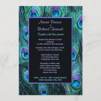 Drama de plumas de pavo real - Invitación a la bod