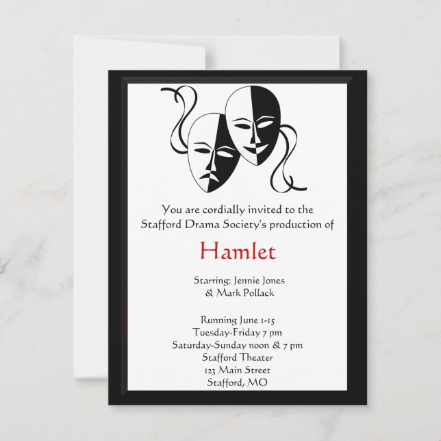 Drama e invitación al teatro (Anverso)