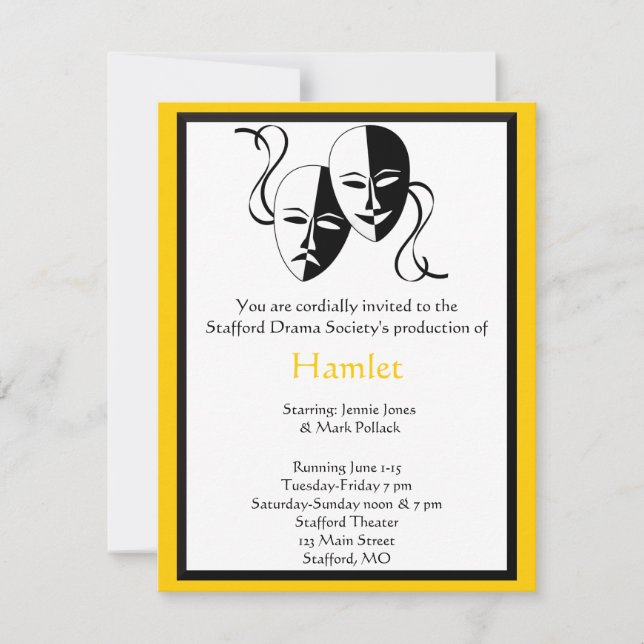 Drama e invitación al teatro (Anverso)
