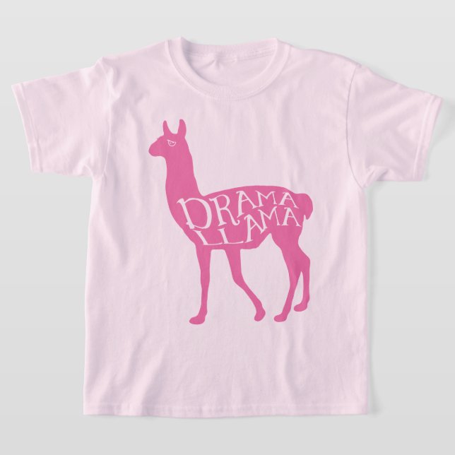 Drama rosa llama a camiseta (Distribución)