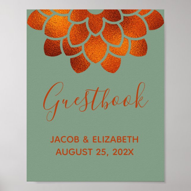 Dramática flor de cobre en el libro de visitas del (Frente)