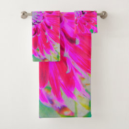 Dramática flor de Dahlia roja y rosa