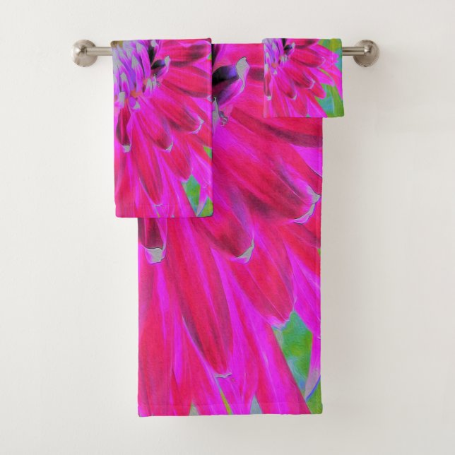 Dramática flor de Dahlia roja y rosa (In situ)