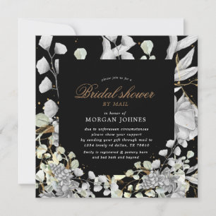 dramática floral plateada Bridal Shower por correo