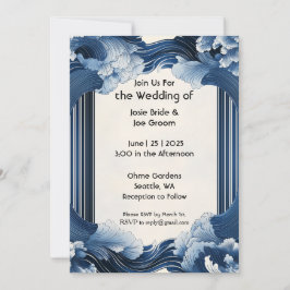 Dramática invitación a la boda de olas oceánicas