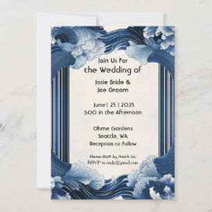 Dramática invitación a la boda de olas oceánicas