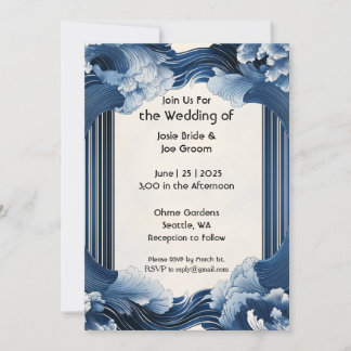 Dramática invitación a la boda de olas oceánicas