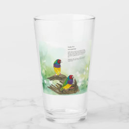 Dramática mano pintada Gouldian Finch
