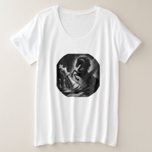 Dramático caballo negro vs. rey - Audaz arte de aj