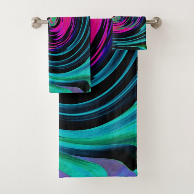 Dramático giro retro negro y turquesa (In situ)