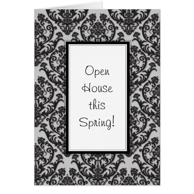 Dramático patrón de damasco negro (Frente)