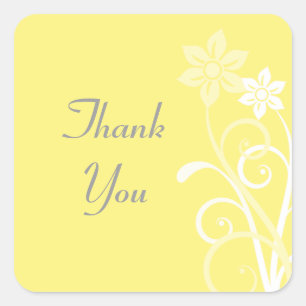 Dramáticos Baños Florales Gracias Pegatinas