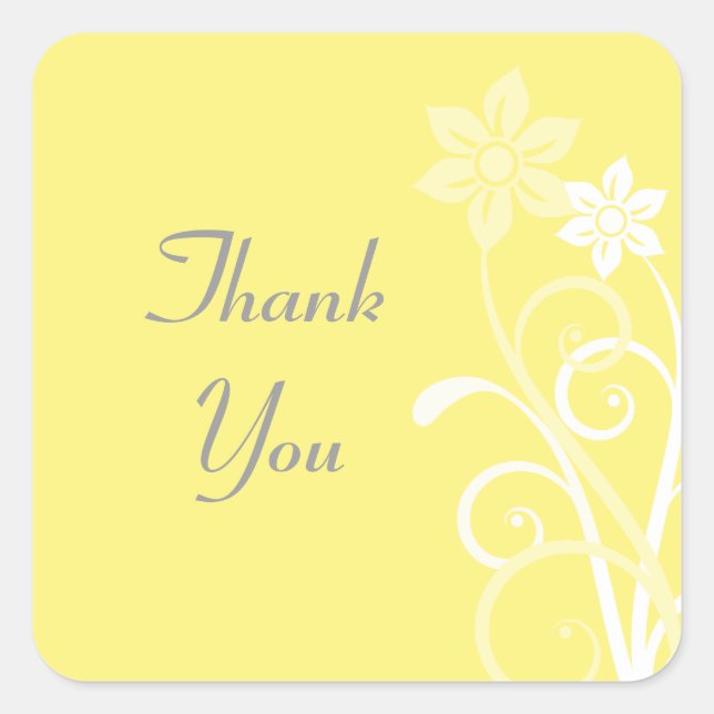 Dramáticos Baños Florales Gracias Pegatinas (Anverso)