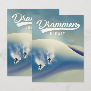 Drammen poster de esquí de Noruega