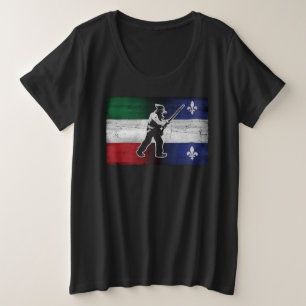 Drapeau Québec y Patriote Henri Julien érodé