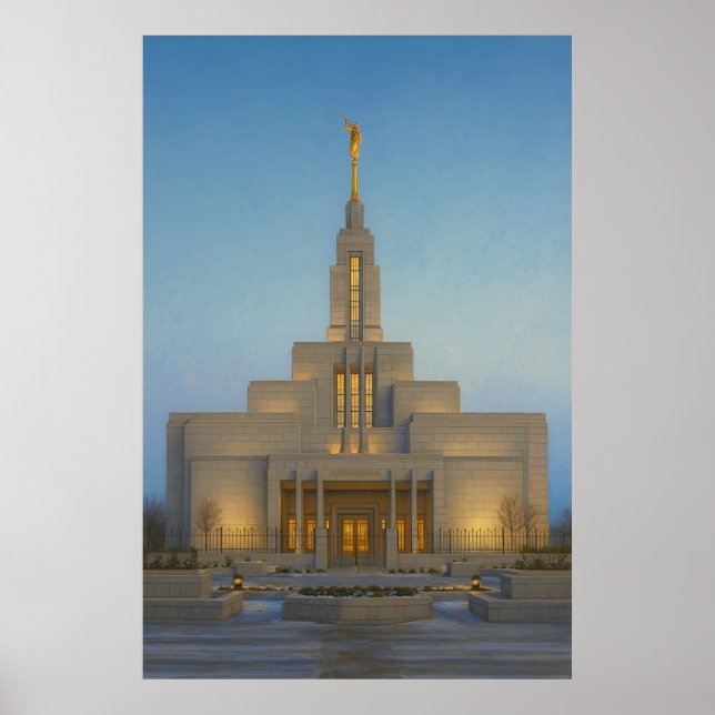 Draper Utah Temple Painting™ Poster de arte de par (Frente)