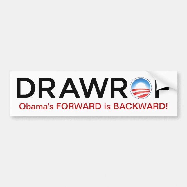 DRAWROF Barack Obama DELANTERO es pegatina (Frente)