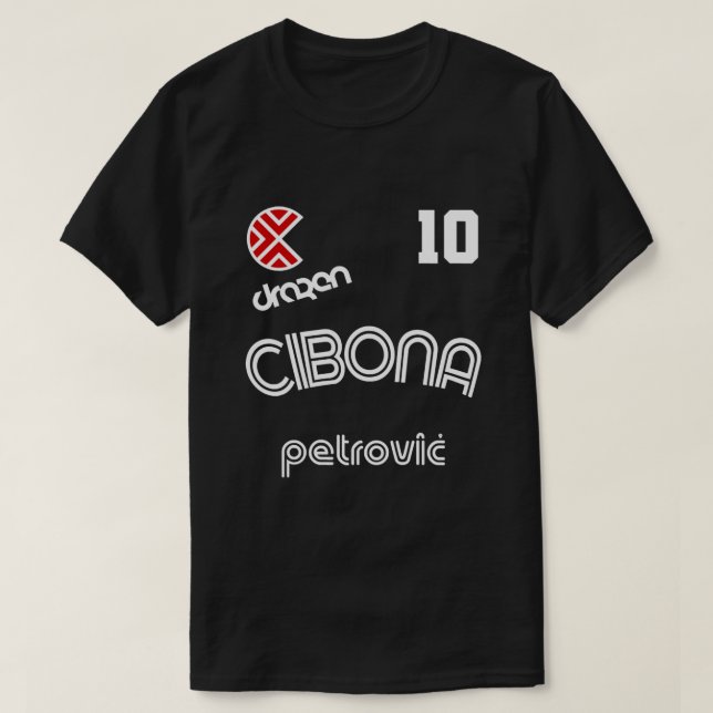 Drazen Petrovic Retro Croacia Jersey de Baloncesto (Diseño del anverso)
