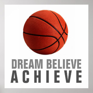 Dream Believe logra Poster de arte de básquetbol