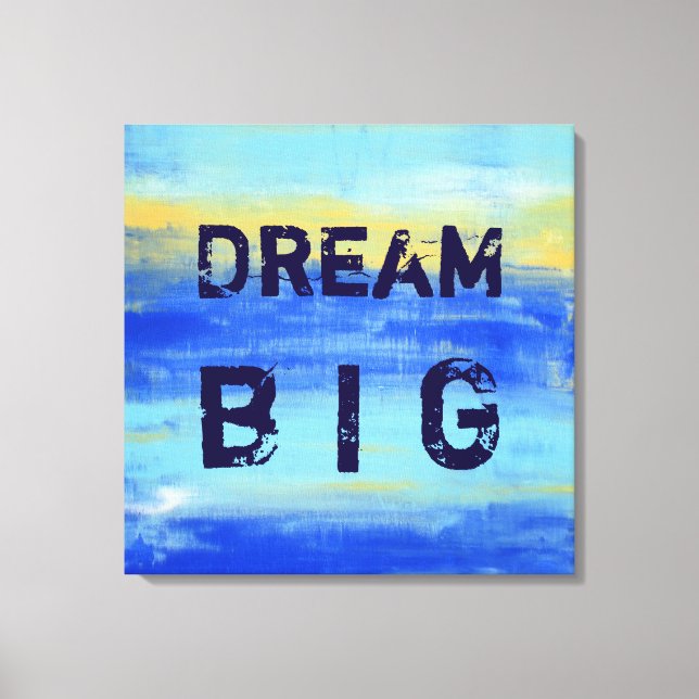 Dream Big - Arte abstracto azul turquesa (Anverso)
