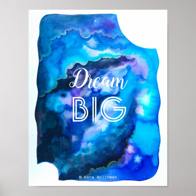 Dream Big - cielo nocturno, arte acuarela espacial (Frente)