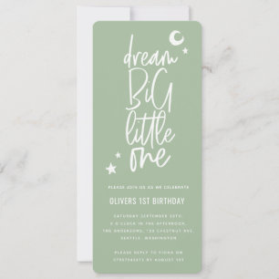 Dream big little one 1ª tarjeta de foto de cumplea