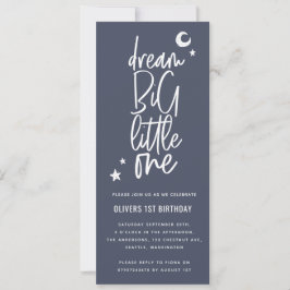 Dream big little one 1ª tarjeta de foto de cumplea