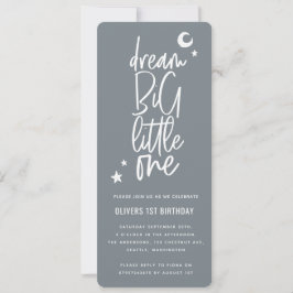Dream big little one 1ª tarjeta de foto de cumplea