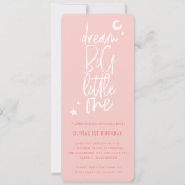 Dream big little one 1ª tarjeta de foto de cumplea