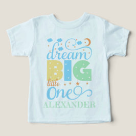 Dream Big Little One Blue Baby Boy Primer cumpleañ