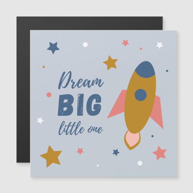 Dream Big Little One Cute Personalizado Space Rock (Anverso/Reverso)