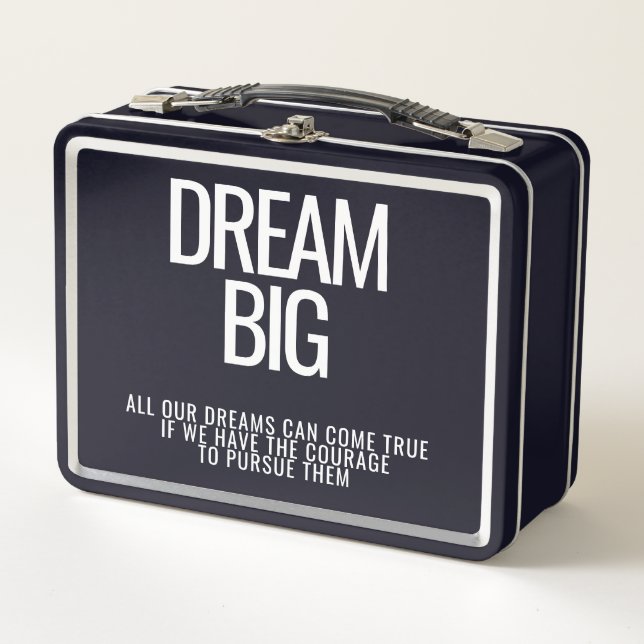 Dream Big Metalizado Lunchbox (Anverso)