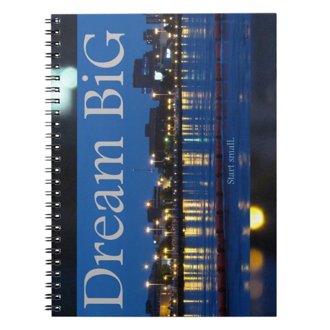 "Dream BiG - Start small." Cuaderno de espiral (Frente)